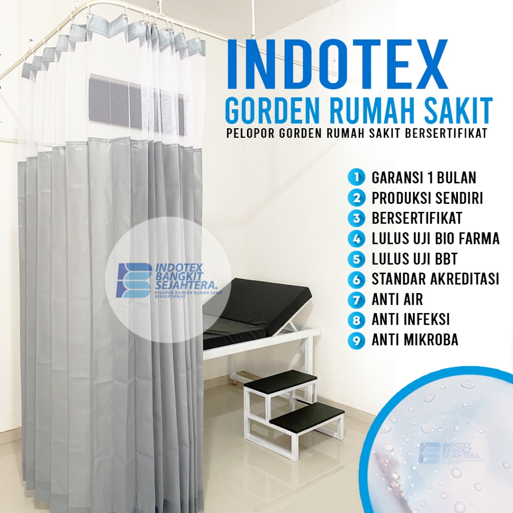 GORDEN ANTI DARAH | BAKTERI | BAHAN PLASTIK TIRAI RUMAH SAKIT / GORDEN ANTI BAKTERI MAKASAR MURAH