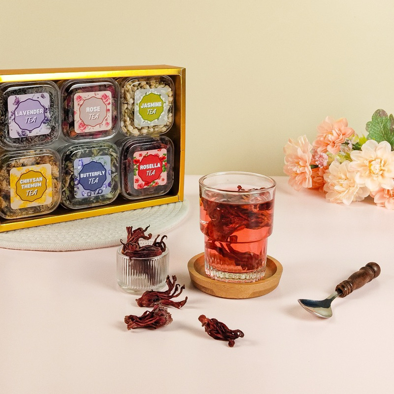 

KADO BUNGA TEH - MOM GIFT ibu mertua hampers teh melati telang tea ultah guru minuman herbal sehat