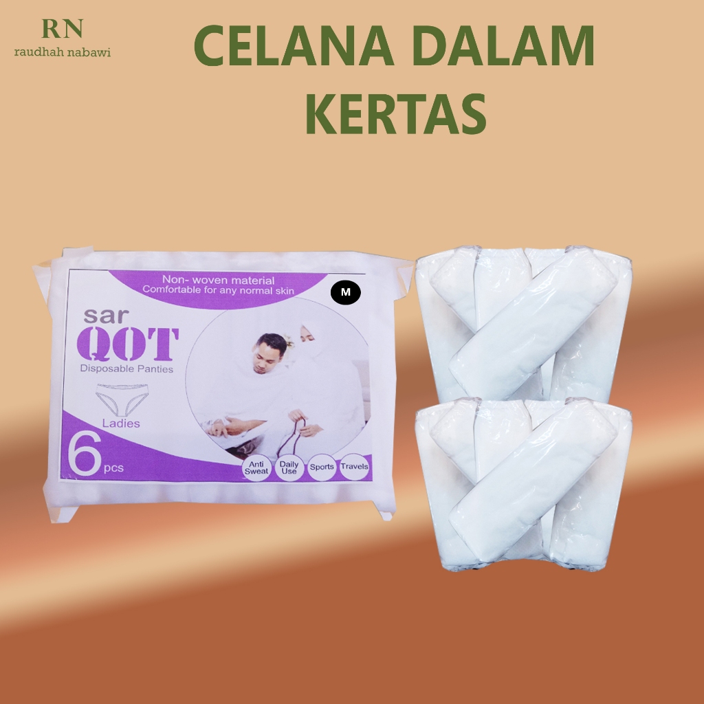 Celana Dalam Kertas Sarqot Sekali Pakai Cd Traveling Cd Rumah Sakit Perlengkapan Haji Umroh