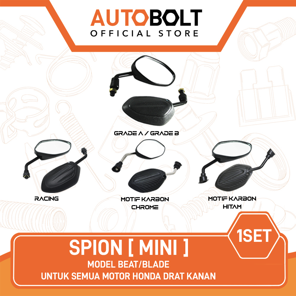 Spion Mini Honda Beat FI Pop Street eSP Vario 110 Techno 125 Grand Spacy FI Scoopy Supra X 125 Fit N