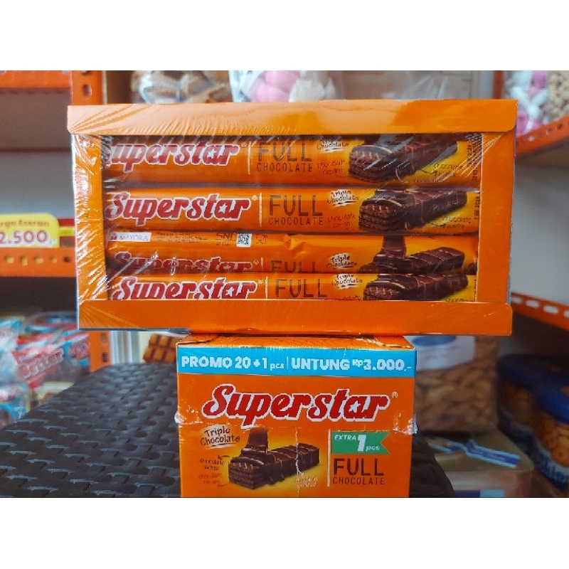 

Wafer Superstar 1box isi 20 + 1 pcs @16g