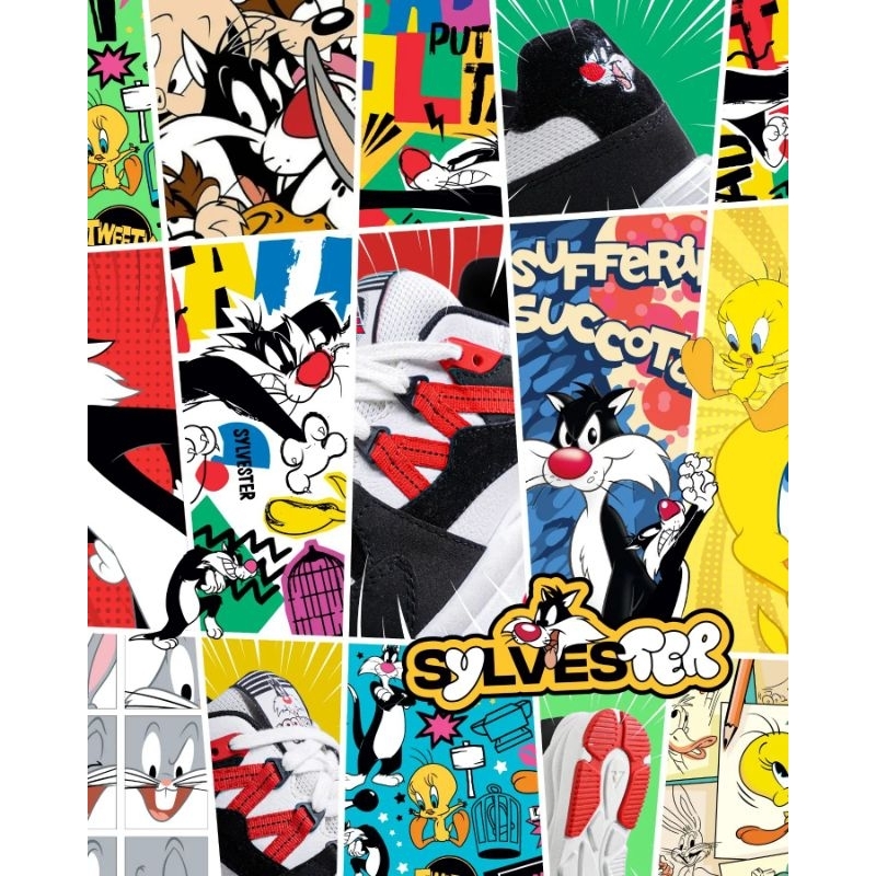 Aerostreet x Looney Tunes Sylvester - Sepatu Sneakers Casual ORIGINAL