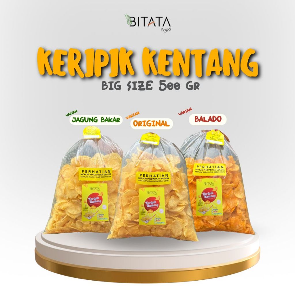 

BITATA Keripik Kentang Premium Big Size 500 gr