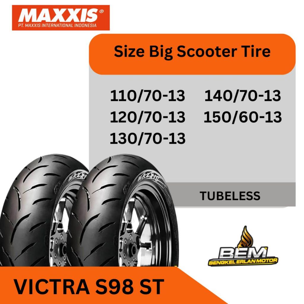 Ban Maxxis Victra Ring 13 110/70-13 120/70-13 130/70-13 140/70-13 Nmax Adv Pcx Tubeless Ban