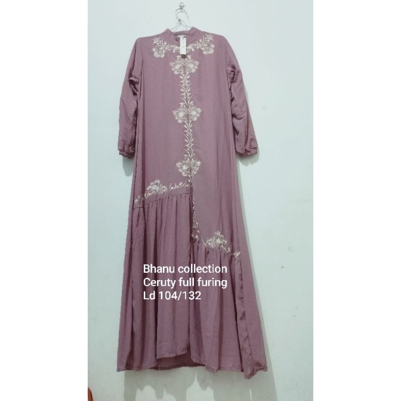 Cuci gudang/jual murah gamis ceruty bordir