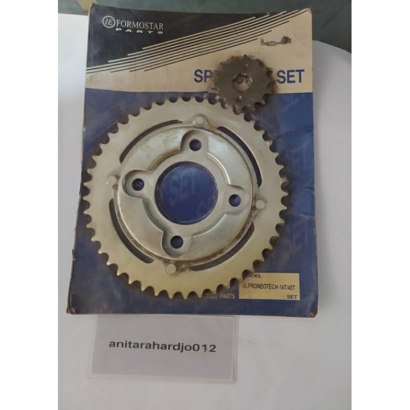 Gear set depan + belakang GL PRO NEOTECH