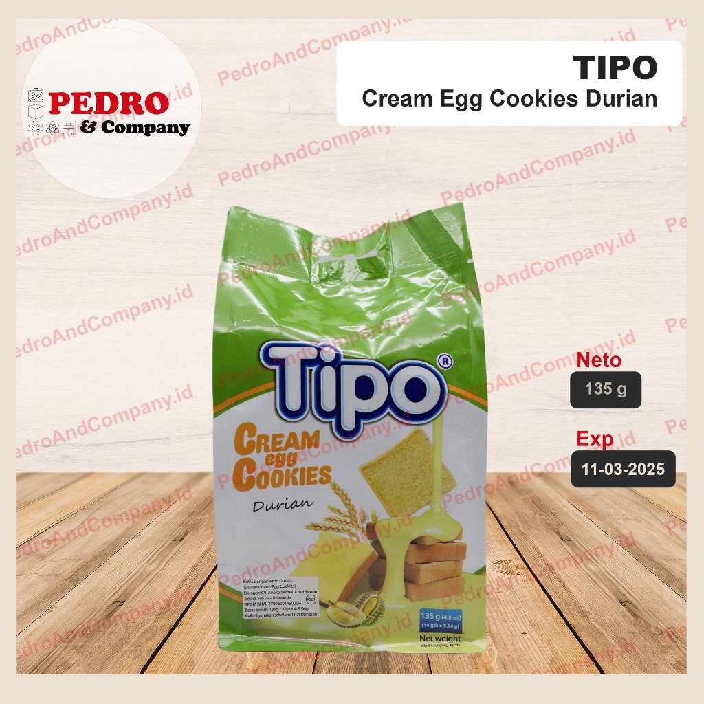 

Tipo CREAM EGG COOKIES DURIAN 135 gram biskuit krim duren