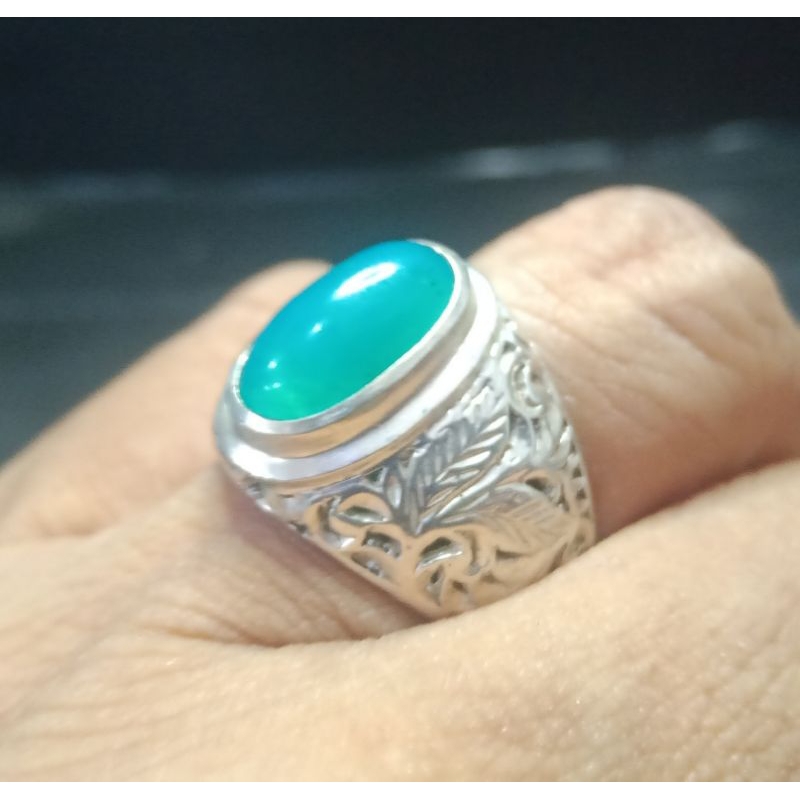 BACAN PALAMEA WARINGIN RING PERAK SIZE 9 (DIM 13X7X6) No.31