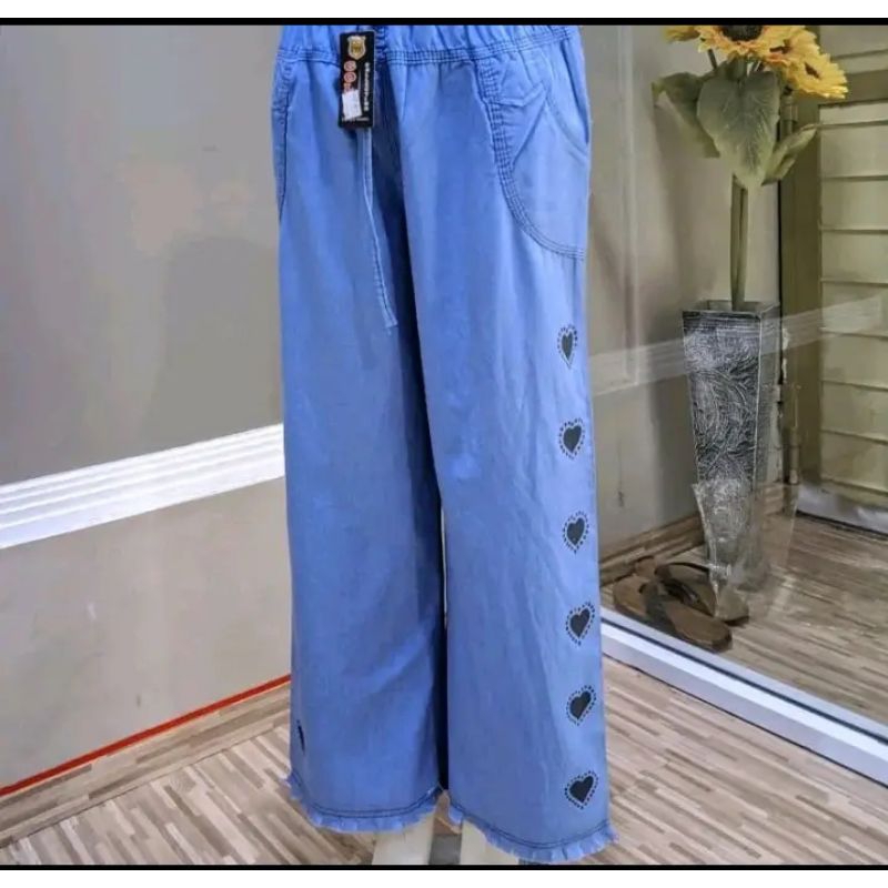 Celana kulot wanita semi jeans