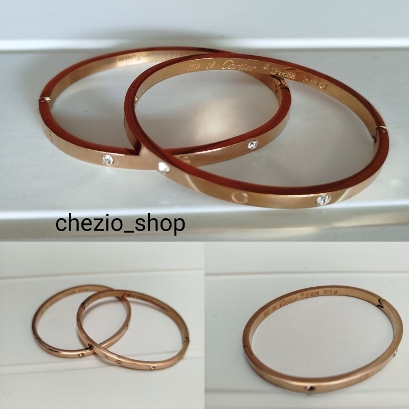 Gelang Titanium Asli Anti Karat / Gelang CARTERR / Gelang Wanita / Kalung IFA ORIGINAL / Anting Cant