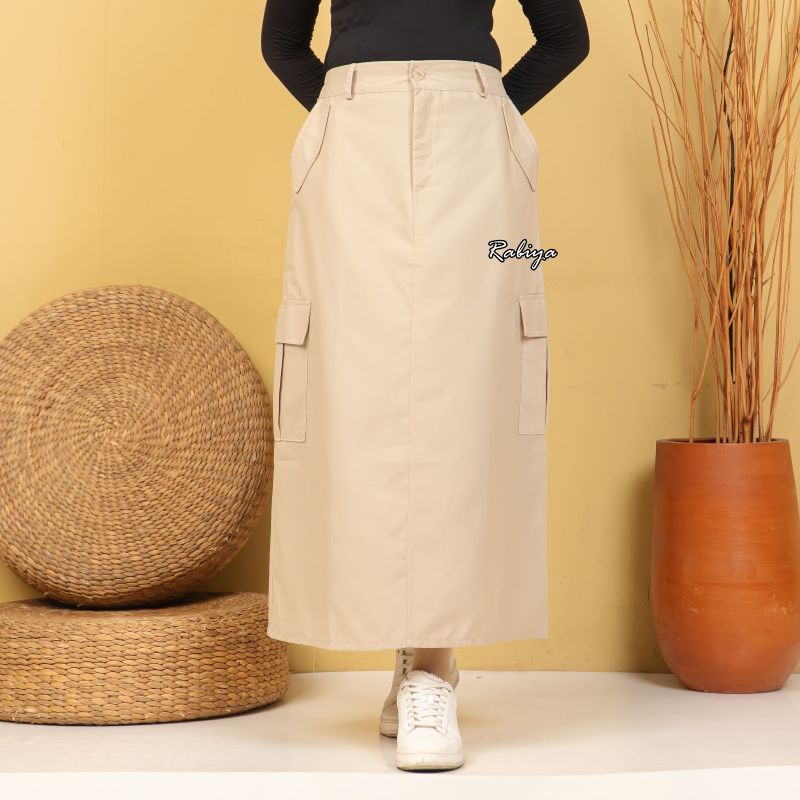rok cargo wanita highwaist korean style rok jumbo