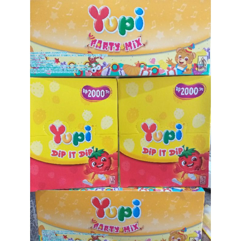 

Yupi dip it dip / party mix 12sachet / yupi colek saus strawbery