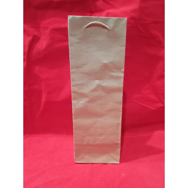 

paperbag botol kurus/ paperbag Untuk Botol/paperbag polos coklat paperbag ukuran 30×10