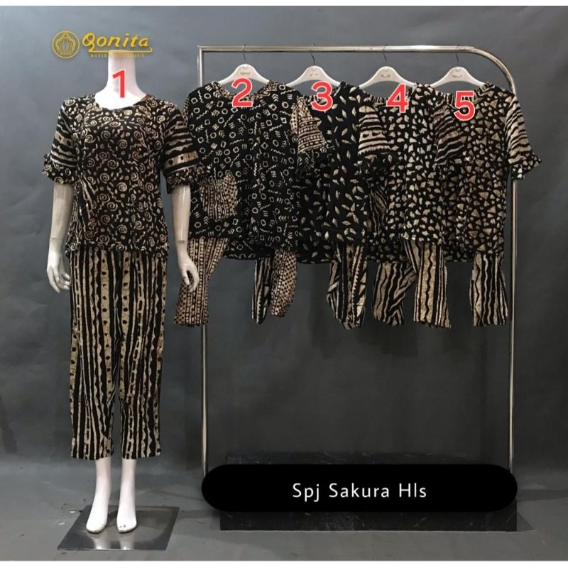 Daster Qonita Pekalongan Setelan sakura Celana Panjang Ori terbaru new