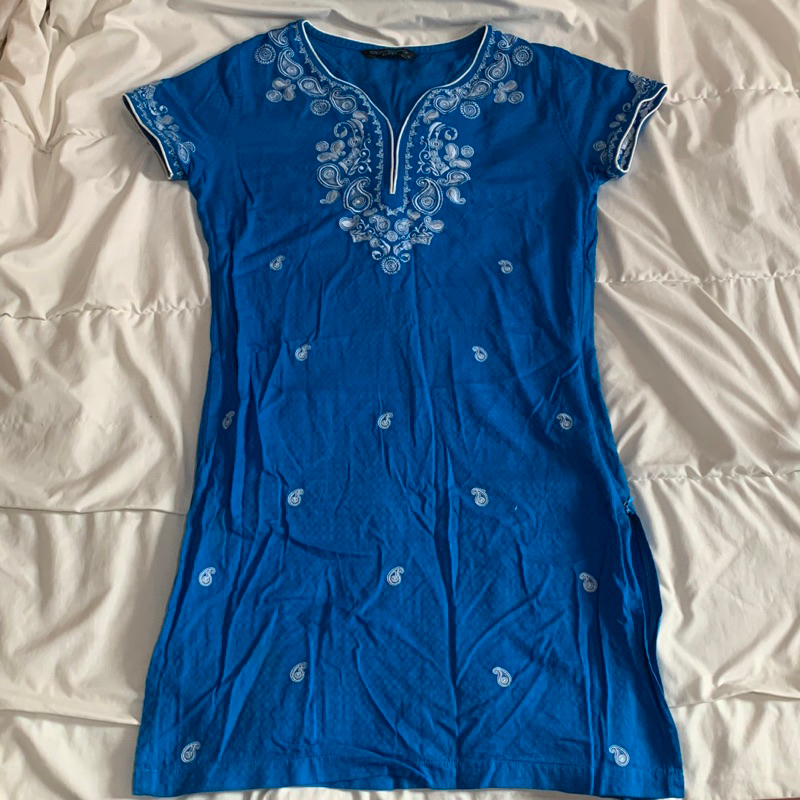 contempo - blue tunic kids (preloved)
