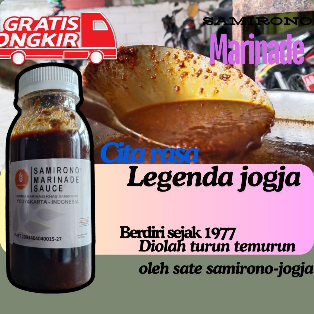 

Bumbu Sate Oles Kambing/Marinasi Sate Taichan Praktis Segar Vitaria Food-Samirono 100 ml
