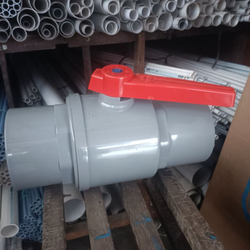 Ball Valve KDJ 6" Inch dim PVC / Stop Kran / Ballvalve