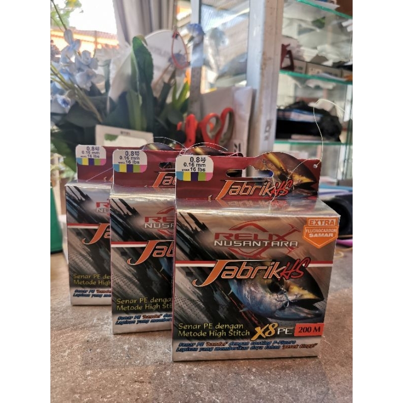 SENAR PE JABRIK HS X8 200M PE0.6/ JABRIK HS X8 200M PE0.8/ JABRIK HS X8 300M PE1/ JABRIK HS X8 PE1.5
