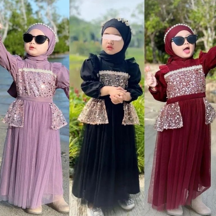 KODE D24P Yasmin dress kids gamis anakperempuan terbaru usia 25 tahun