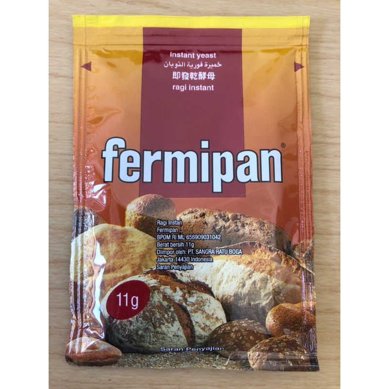 

Ragi Fermipan Kemasan Dus Sachet Isi 11 Gr Fermipan Instant Dry Yeast Pengembang Semua Roti Manis Tawar Kering Halal