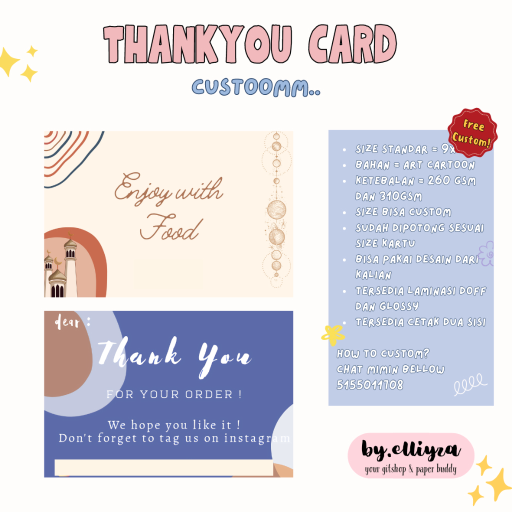 

CETAK THANKYOU CARD/HANGTAG OLSHOP MURAH