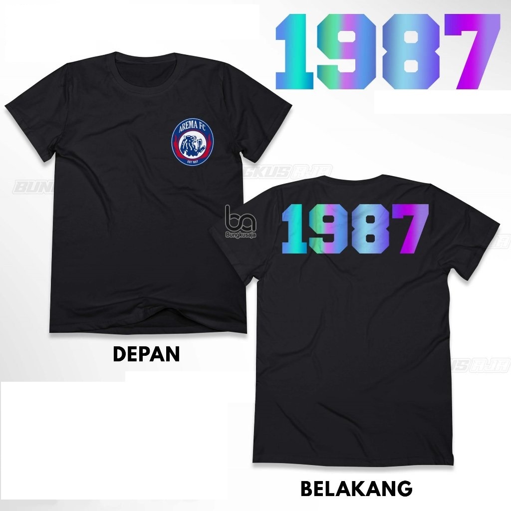 Kaos Arema / Kaos Distro Baju Distro Arema Malang 1987 /Kaos Dewasa Atasan Cotton Combed / Tshirt Pr
