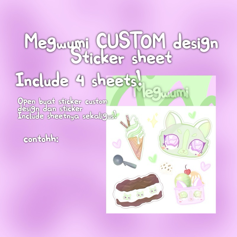 

megwumi - Customize sticker sheet A6 (BACA DESC)