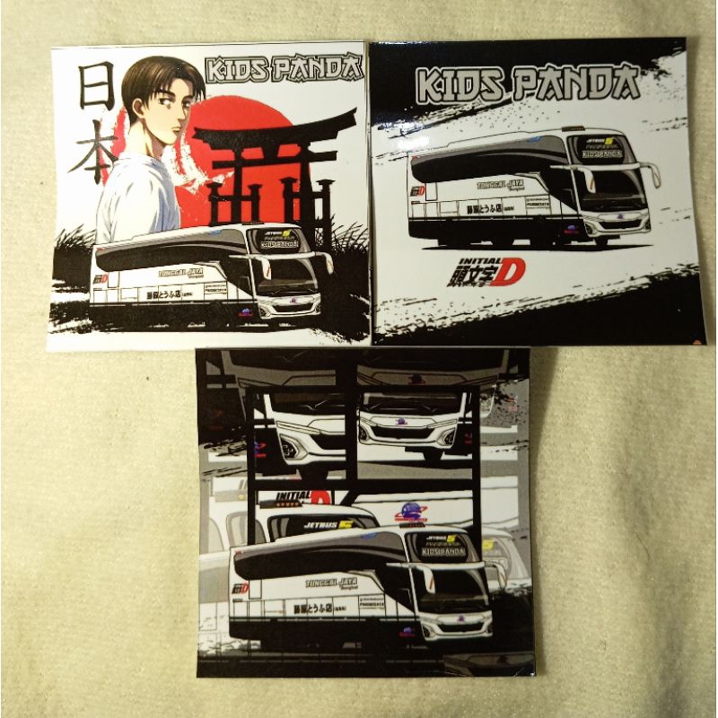 

stiker bus keren kids panda PO tunggal jaya 5.000/3pcs anti air