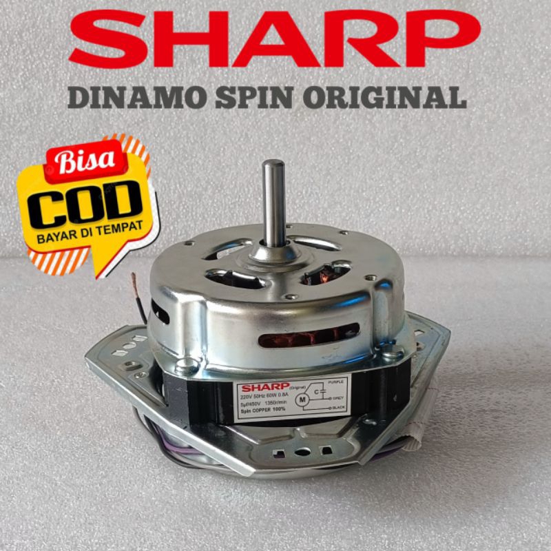 DINAMO PENGERING MESIN CUCI SHARP (ORIGINAL) DINAMO SPIN MESIN CUCI 2 TABUNG SHARP ORIGINAL TEMURAH