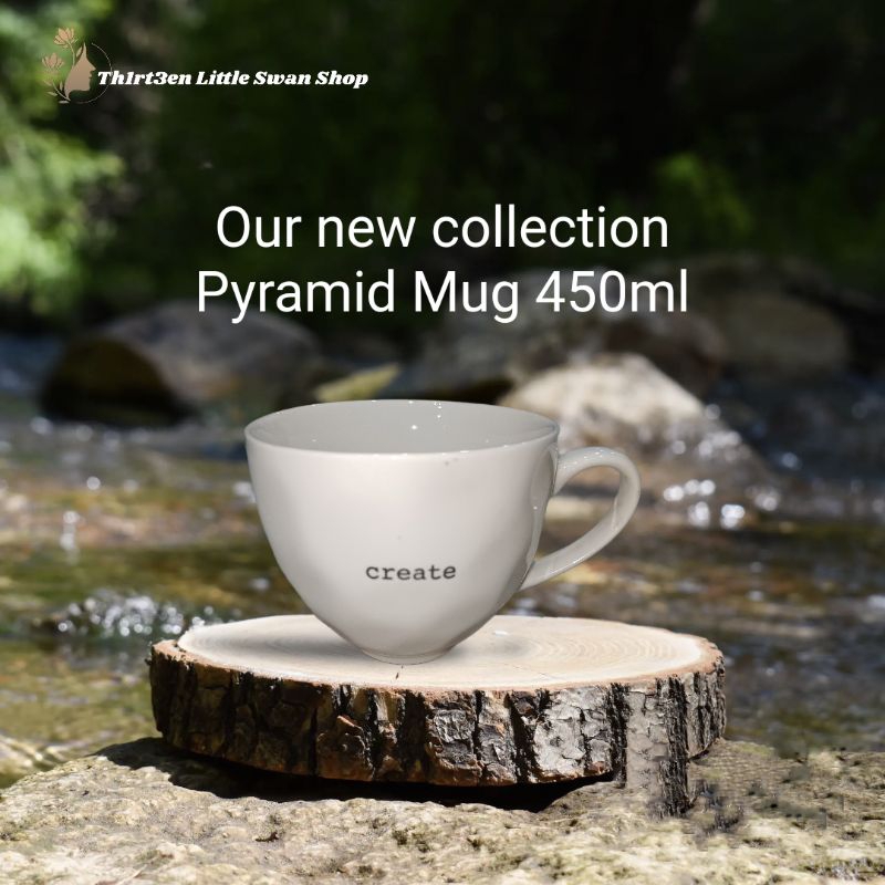 Pyramid Mug Keramik Gelombang (Th-310)