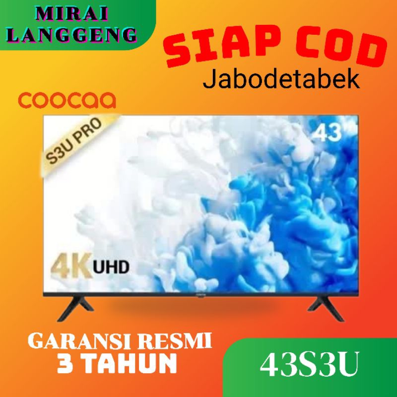 COOCAA 43S3U PRO UHD SMART TV 43 inch UHD TV