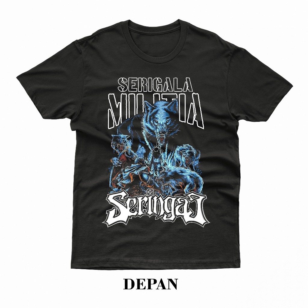 Tshirt Merchandise Band Seringai Serigala Militia | KAOS SERINGAI DISTRO BAND LOKAL BANDUNG DISTRO |