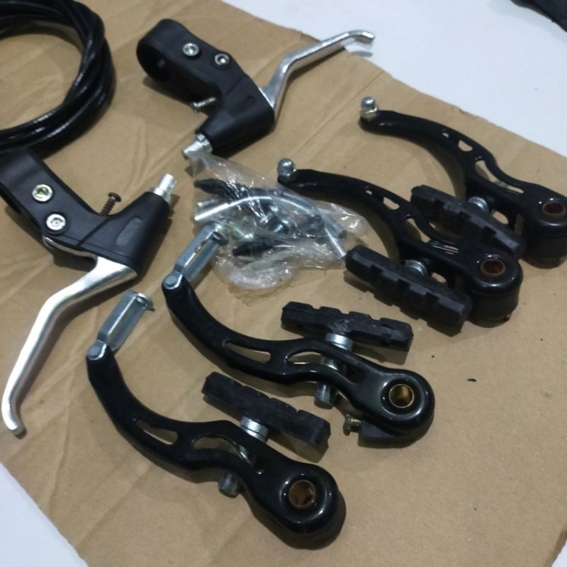 RB rem v brake sepeda BMX lipat MTB sepeda anak anak rem set komplit depan belakang rem sepeda