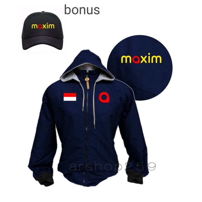 jaket parasut Maxim + bonus topi