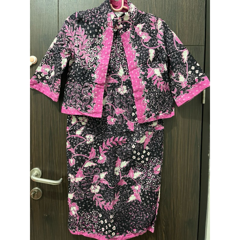 Preloved Batik Pink Dress Batik Batik Blazer Wanita