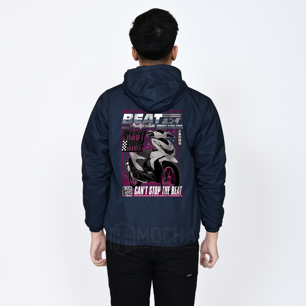 JAKET BEAT RIDERS INDONESIA JAKET KOMUNITAS MOTOR BEAT FREE NICKNAME