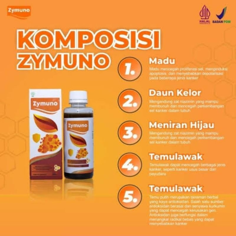 

ZYMUNO 200 ml - Madu Herbal Alami Imunoterapi Diskon