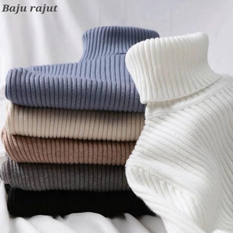 Baju rajut turtle neck knit wanita | Baju daleman rajut anti gerah