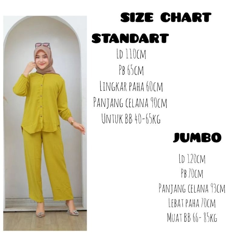 SETELAN ANDIN TERLENGKAP LD.110.120.130CM XL.XXL.XXXL//SET ANDIN KANCING JUMBO//SET CRINKLE AIRFLOW 