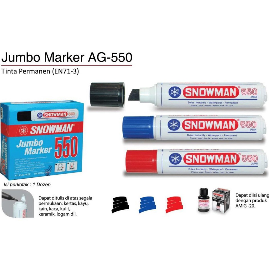 

Teknologi Terkini Spidol Snowman Besar AG55 Permanent