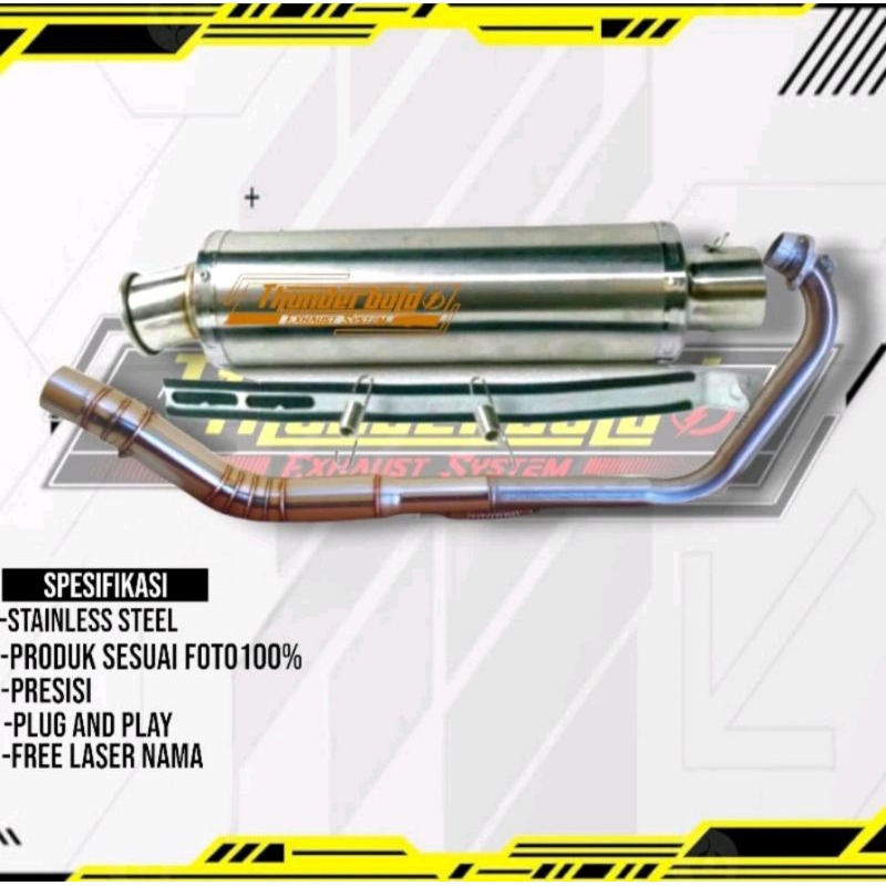 KNALPOT FULL SYSTEM GSX R 150 CBR 150 SATRIA FU DLL