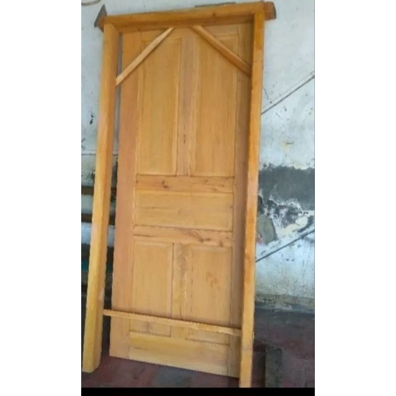 ZA. Daun Pintu Dan Kusen Rumah Kayu Mahoni Pintu Depan Dan Pintu Kamar