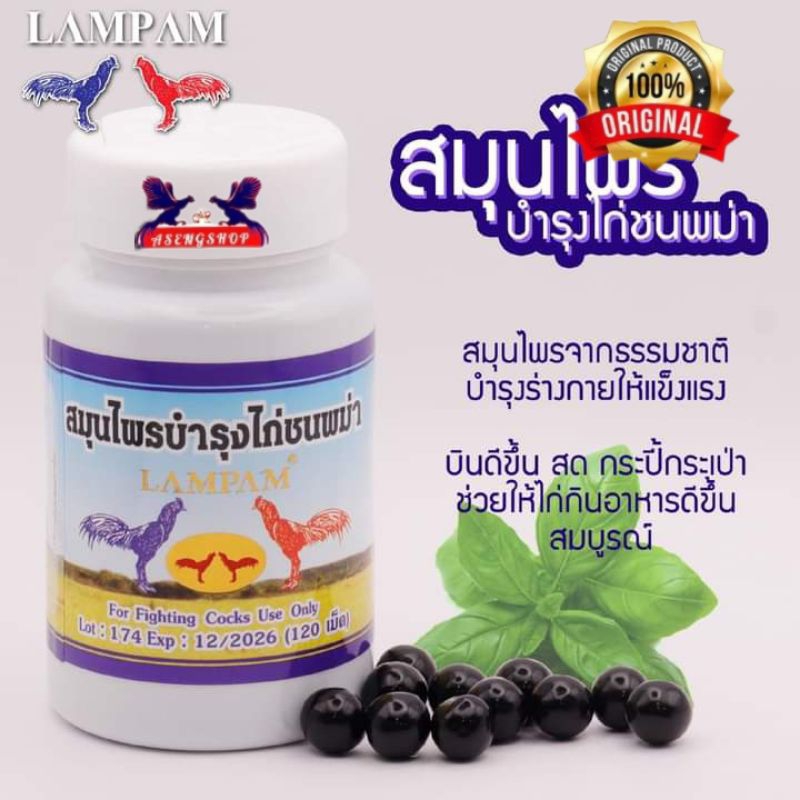 LAMPAM THAI HERB BIRMA / BURMA import Thailand Original Mulitivitamin & Suplement  Untuk ayam laga P