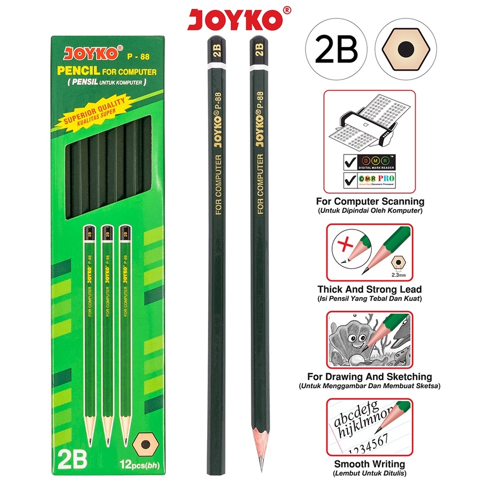 

Suplier1st Pencil Pensil Joyko P88 2B 1 BOX 12 PCS