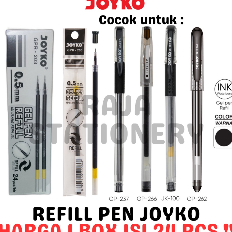 

Ready JOYKO GEL PEN REFILL 5 ISI ULANG PEN JOYKO JK1 GPR23 24PCS