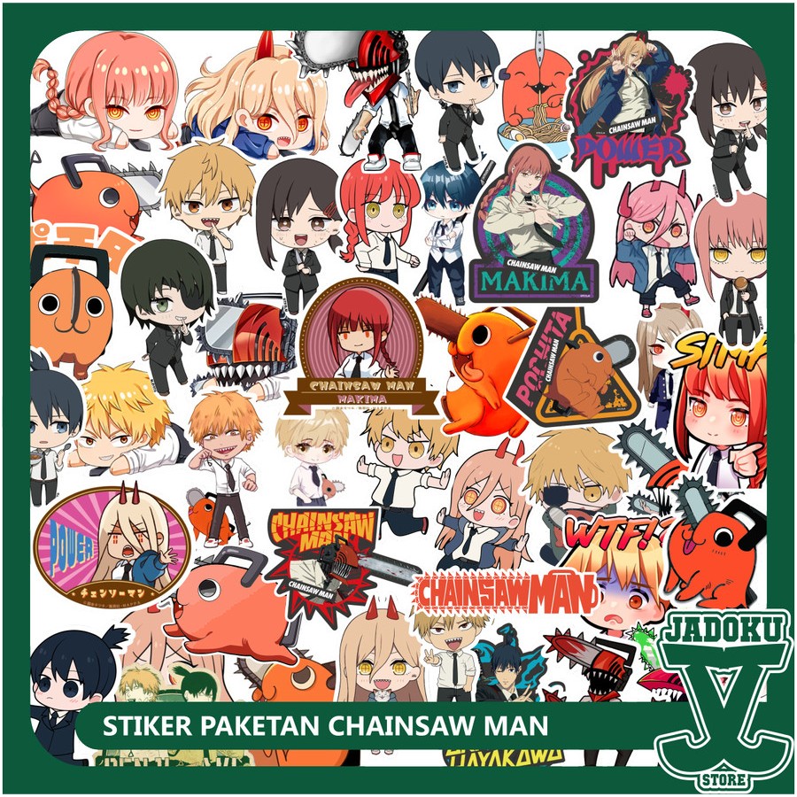 

Stiker Anime Paketan Gambar Chainsaw Man - cocok untuk koper, laptop dll