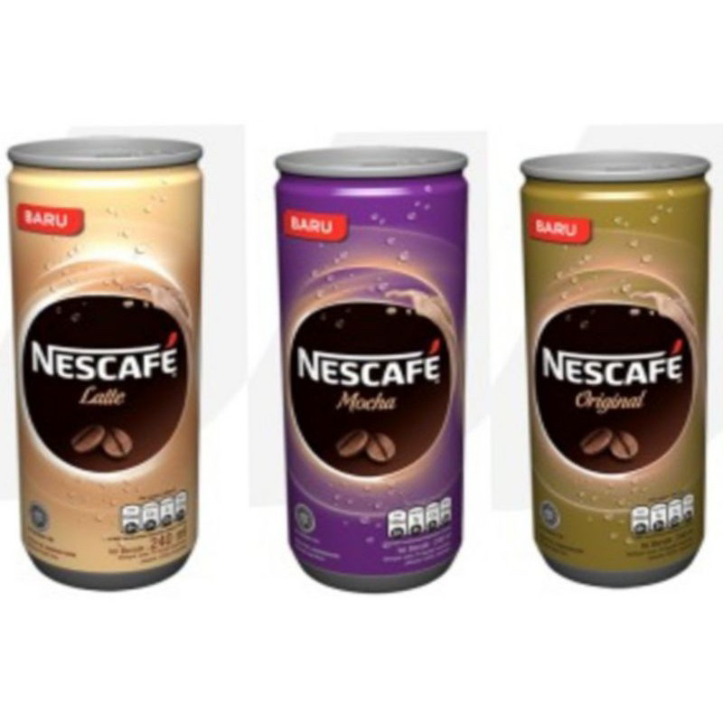 

Nescafe coffee latte / coffee original / mocha ice coffee kaleng 220 ml