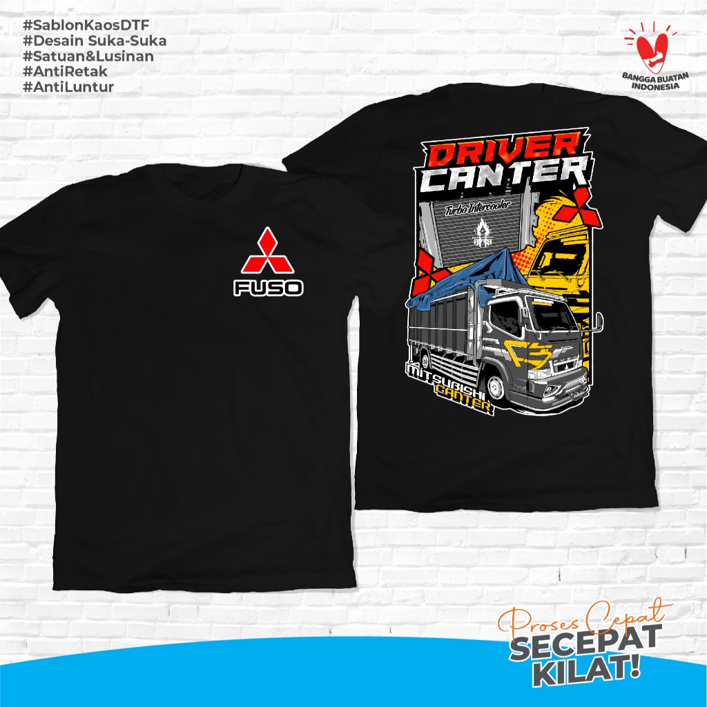 Kaos Distro Mitsubishi Canter Driver Canter Premium Terbaru Bahan Tebal Tshirt Truk