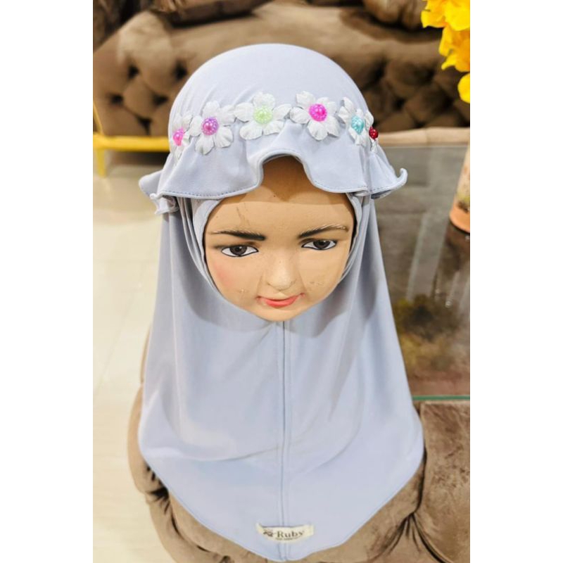 hijab ubur ubur bunga..