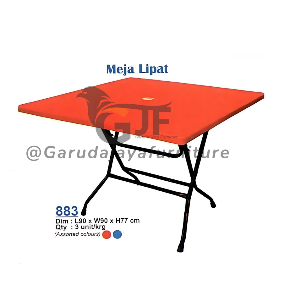 MEJA MAKAN LIPAT KAKI BESI/MEJA MAKAN KAFE BULAT/MEJA MAKAN KAFE KOTAK/MEJA MAKAN PLASTIK BISA DILIP